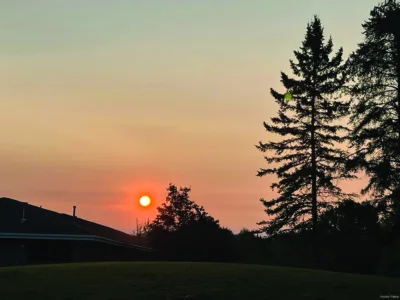 Colorful sunrise observed